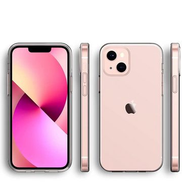 OLi Schutzfolie Silikon Hülle mi 3X Schutzglas für iPhone 15 Displayschutz glas, (Spar-Set, 4-St), Stoßfeste Silikon mit Kratzfeste Panzer Schutz