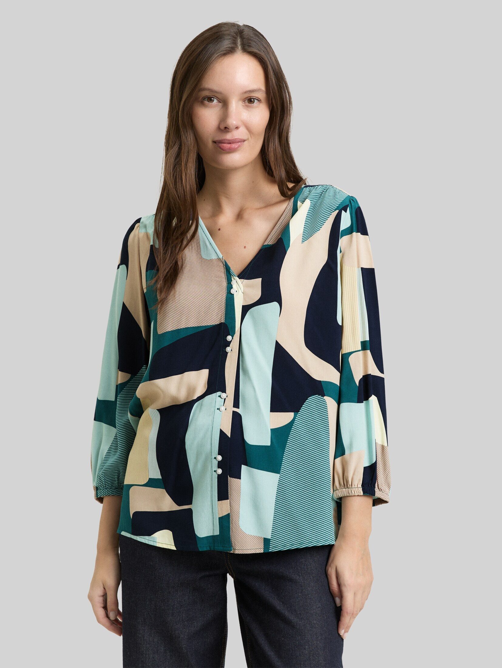 TOM TAILOR Langarmbluse Blusen & Shirts Bluse aus Viskose