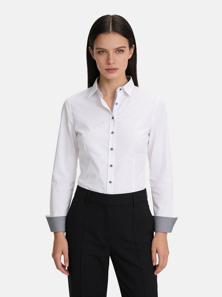 HEVENTON Hemdbluse aus reiner Baumwolle