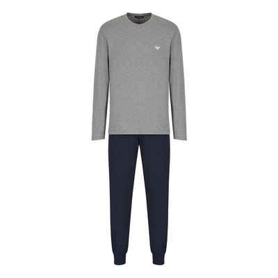 Emporio Armani Schlafanzug Pyjama-Set long (2 tlg) aus besonders weichem Baumwolljersey