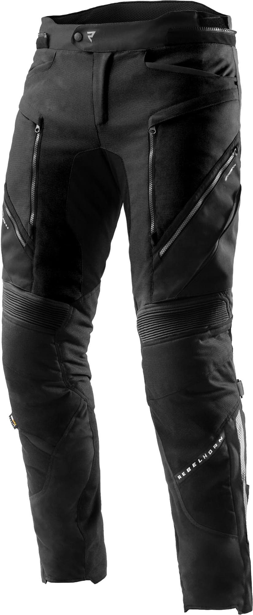 Rebelhorn Motorradhose Hardy 3.0 wasserdichte Motorrad Textilhose Verbindungsreißverschluss,Hüftprotektoren enthalten,Knieprotektor