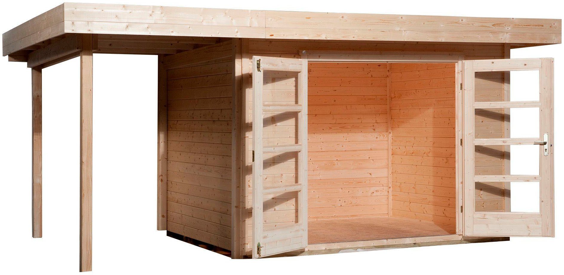 weka Gartenhaus 126 A Gr.1, Anbau ca. 150 cm, BxT: 500x316 cm, verschiedene Farben