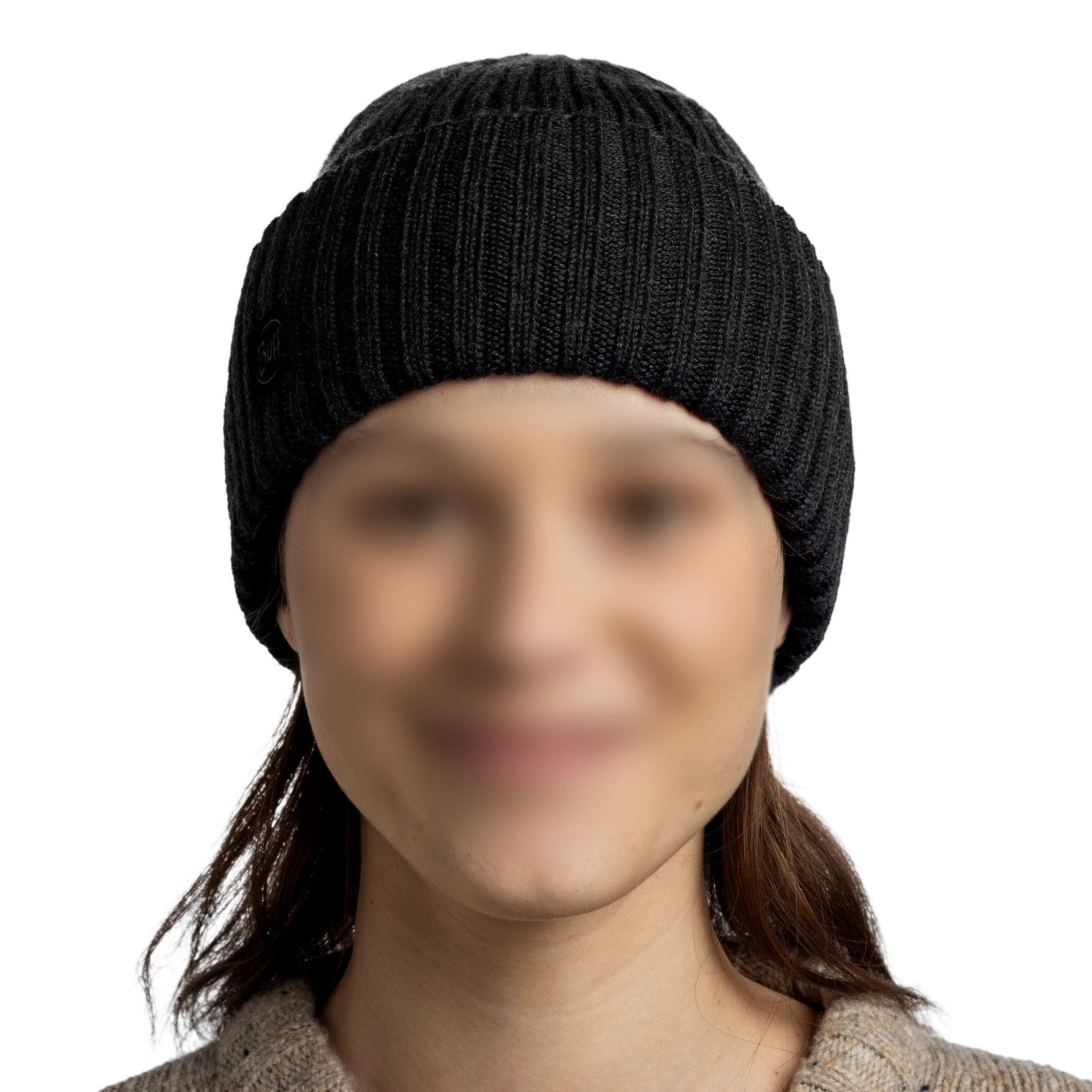 Buff Strickmütze Knitted Beanie Erviny mit breitem Umschlag