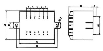 Weiss Elektrotechnik Weiss Elektrotechnik 85/372 Printtransformator 1 x 230 V 1 x 12 V/AC 1 Trafo