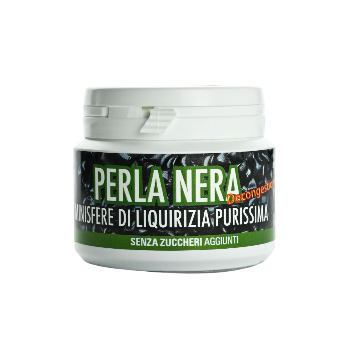 Menozzi Süßigkeit Perla Nera Schwarze Perlen aus Italienischen Lakritz 80g Dose, Menozzi, 80 g