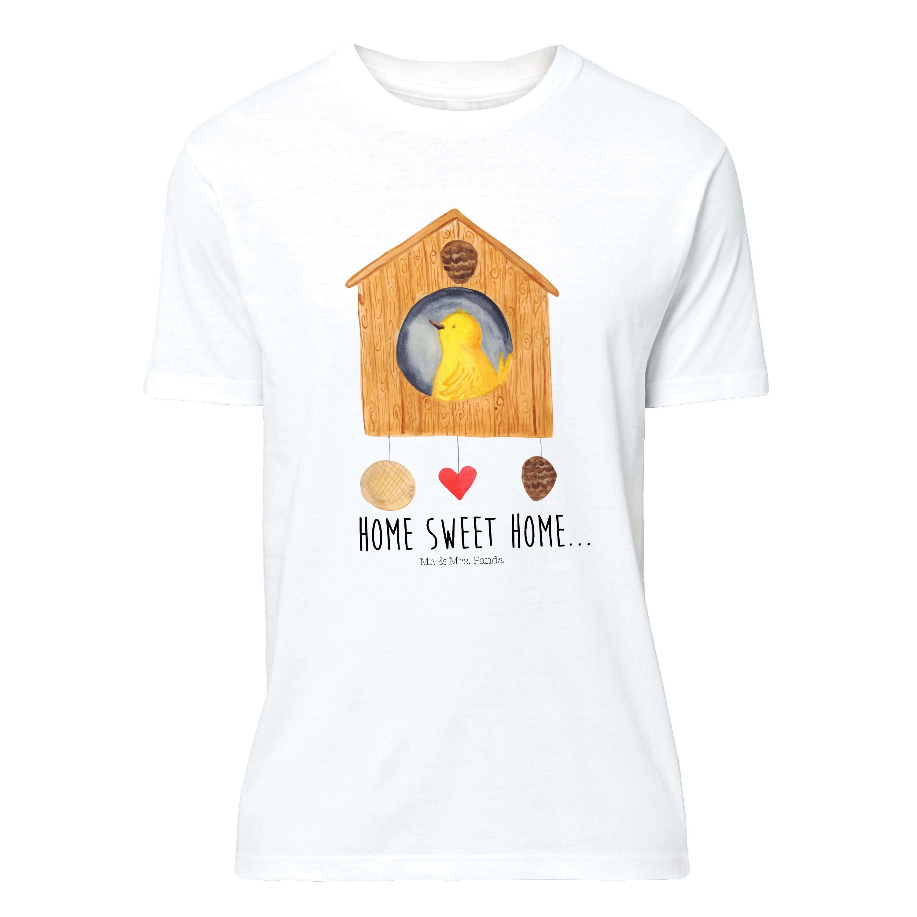 T-Shirt Vogelhaus sweet Home - Weiß - Shirt, T-Shirt