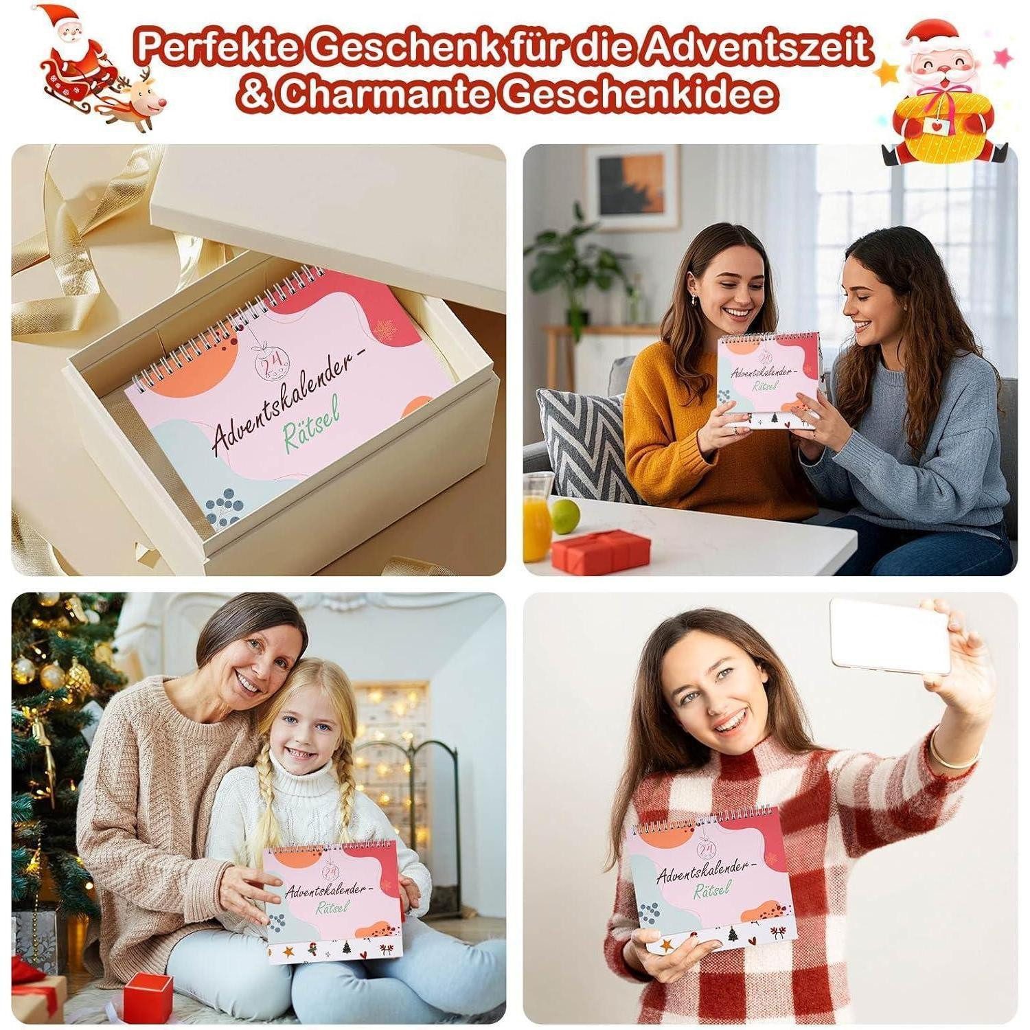 LuxusKollektion Adventskalender Adventskalender 2025 24 Erwachsene Kinder Geschenkidee Rätsel
