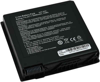 Powery Akku für Asus G55VW Laptop-Akku 5200 mAh (14.4 V)