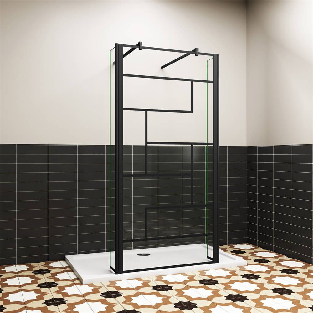 duschspa Duschwand Duschkabine Nano Glas Duschwand Walk in Dusche Duschtrennwand, Einscheibensicherheitsglas, Sicherheitsglas, (Set), Nano Glas