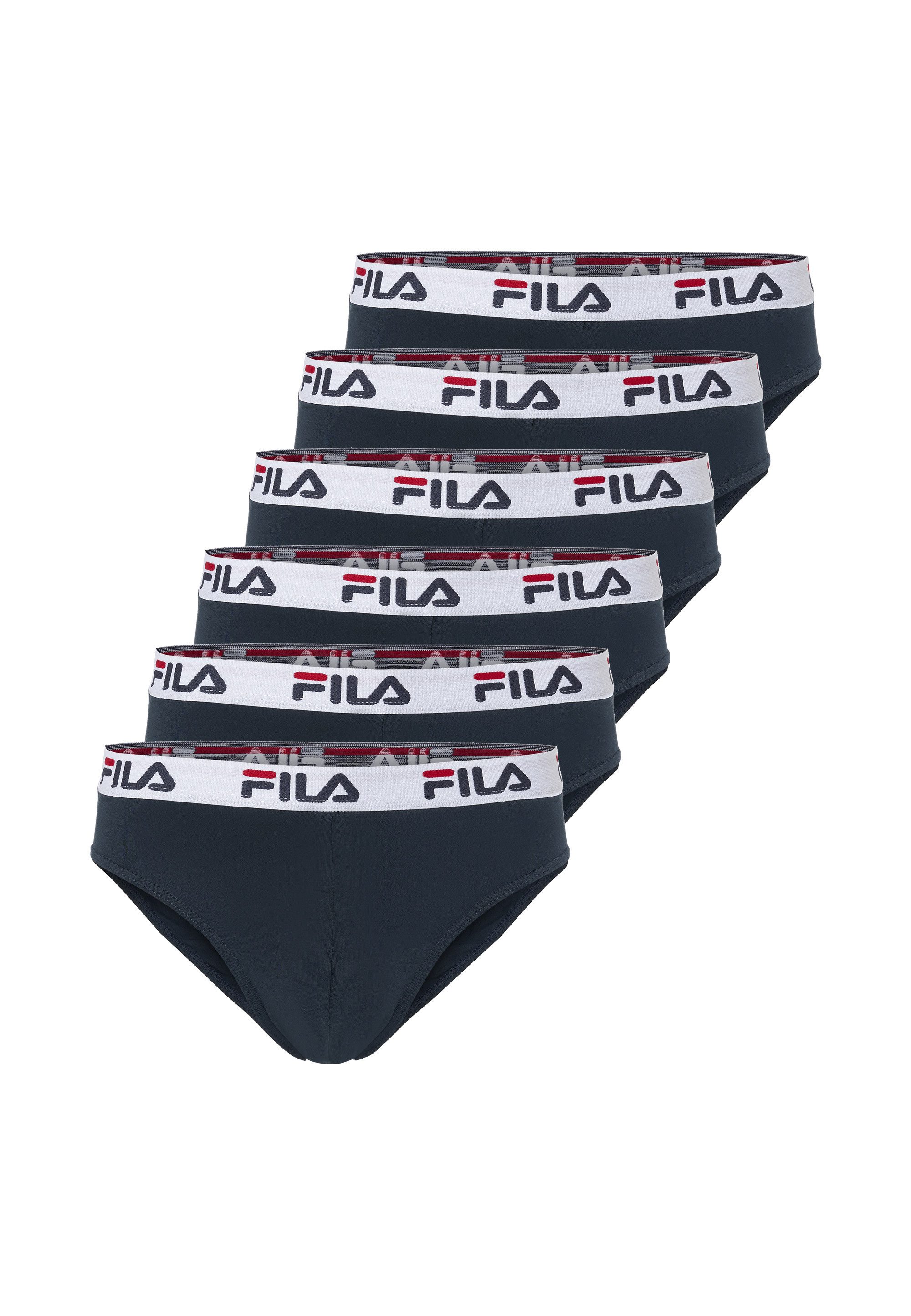 Fila Boxershorts Logo (6-St) 6er-Pack mit elastischem Logobund