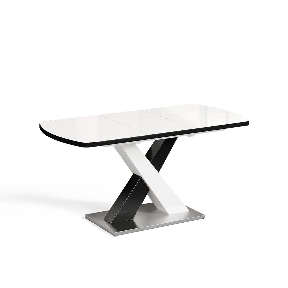 Vicco Esstisch Chinto, Schwarz/Weiß, 120-160 x 80 cm ausziehbar (1-St)