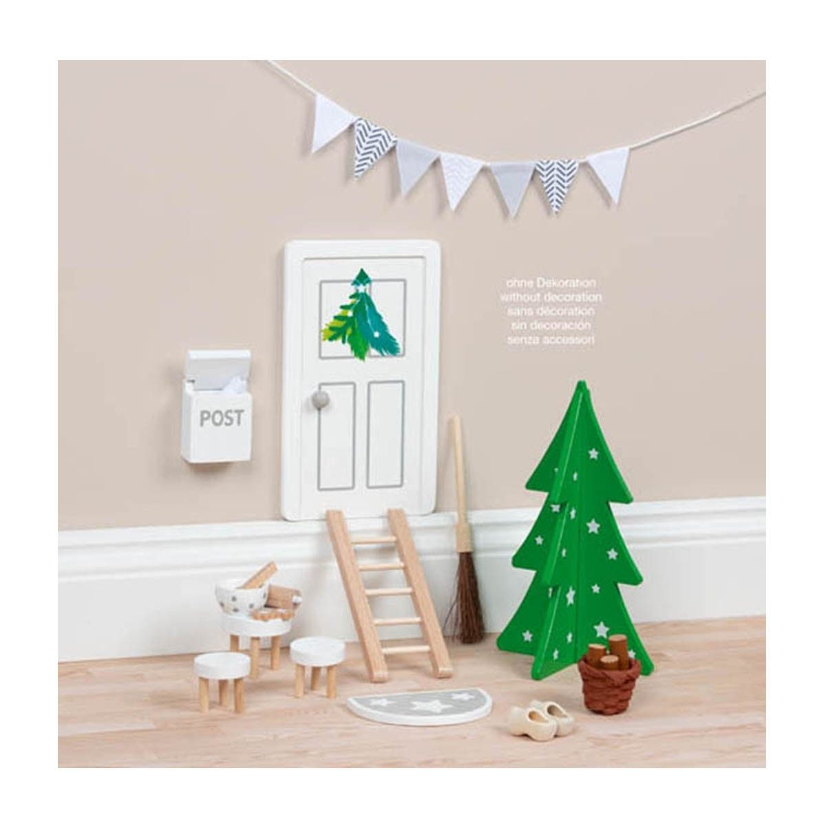 goki Wichtel Wichteltür mit Accessoires (Faltschachtel, 22 St., packung), eine besondere Magie in die Adventszeit