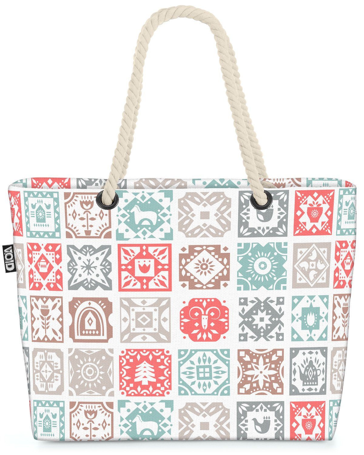 VOID Strandtasche (1-tlg), Orient Fliesen Muster gemustert Design rel küche orientalisch Kacheln