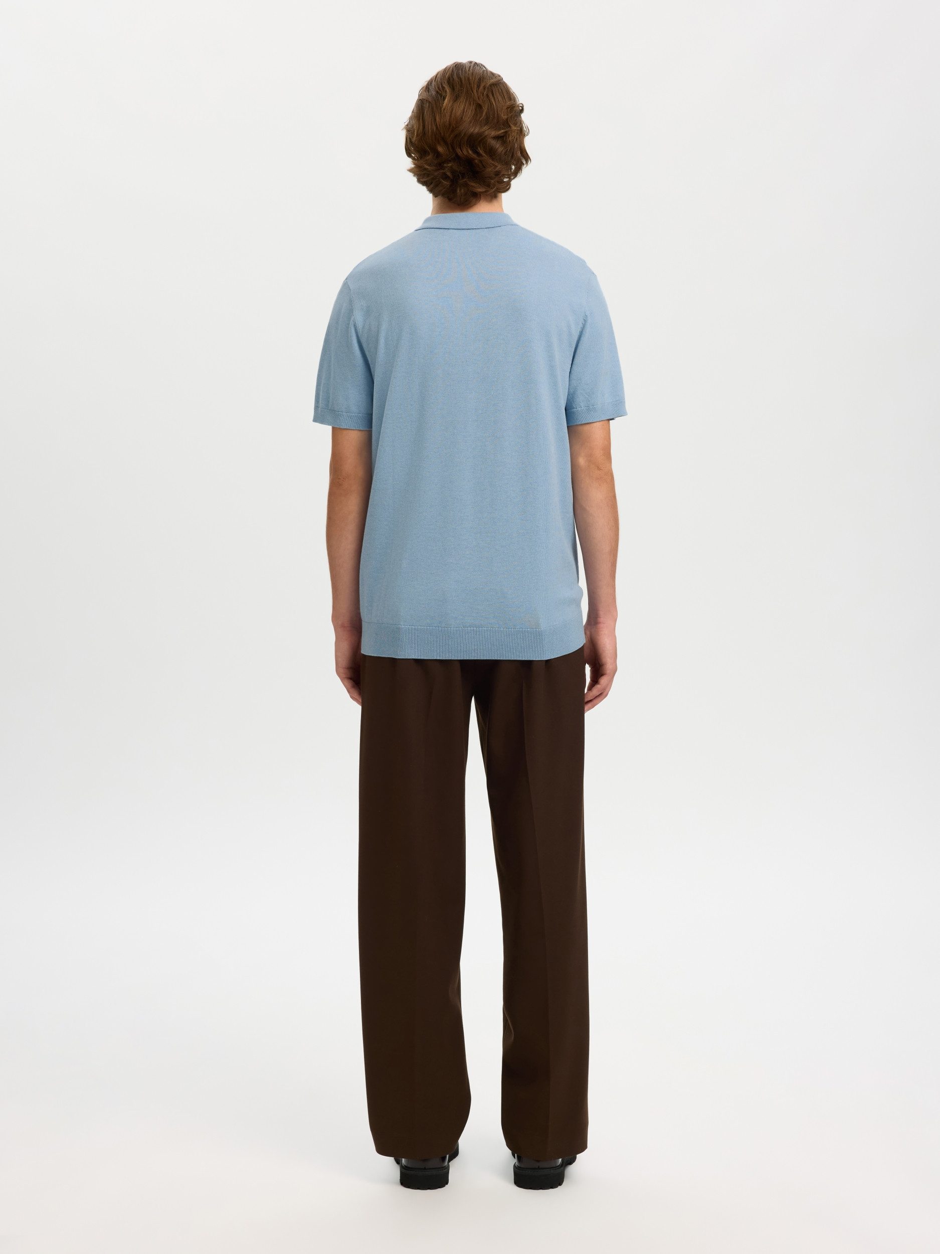 SELECTED HOMME Poloshirt SLHBERG SS KNIT POLO NOOS