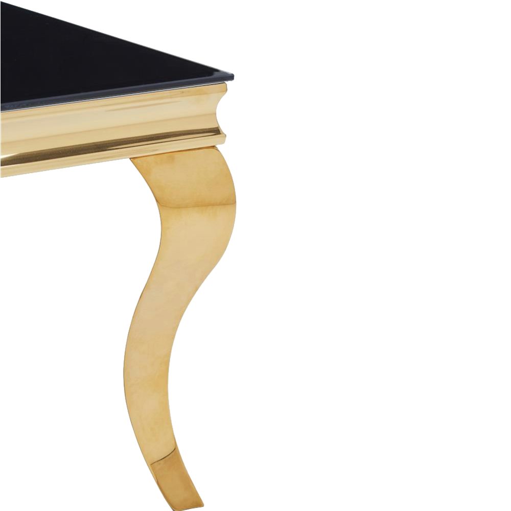 HOOZ Couchtisch Couchtisch 115x65cm Goldoptik & Glas - schwarz (Wohnzimmert günstig online kaufen