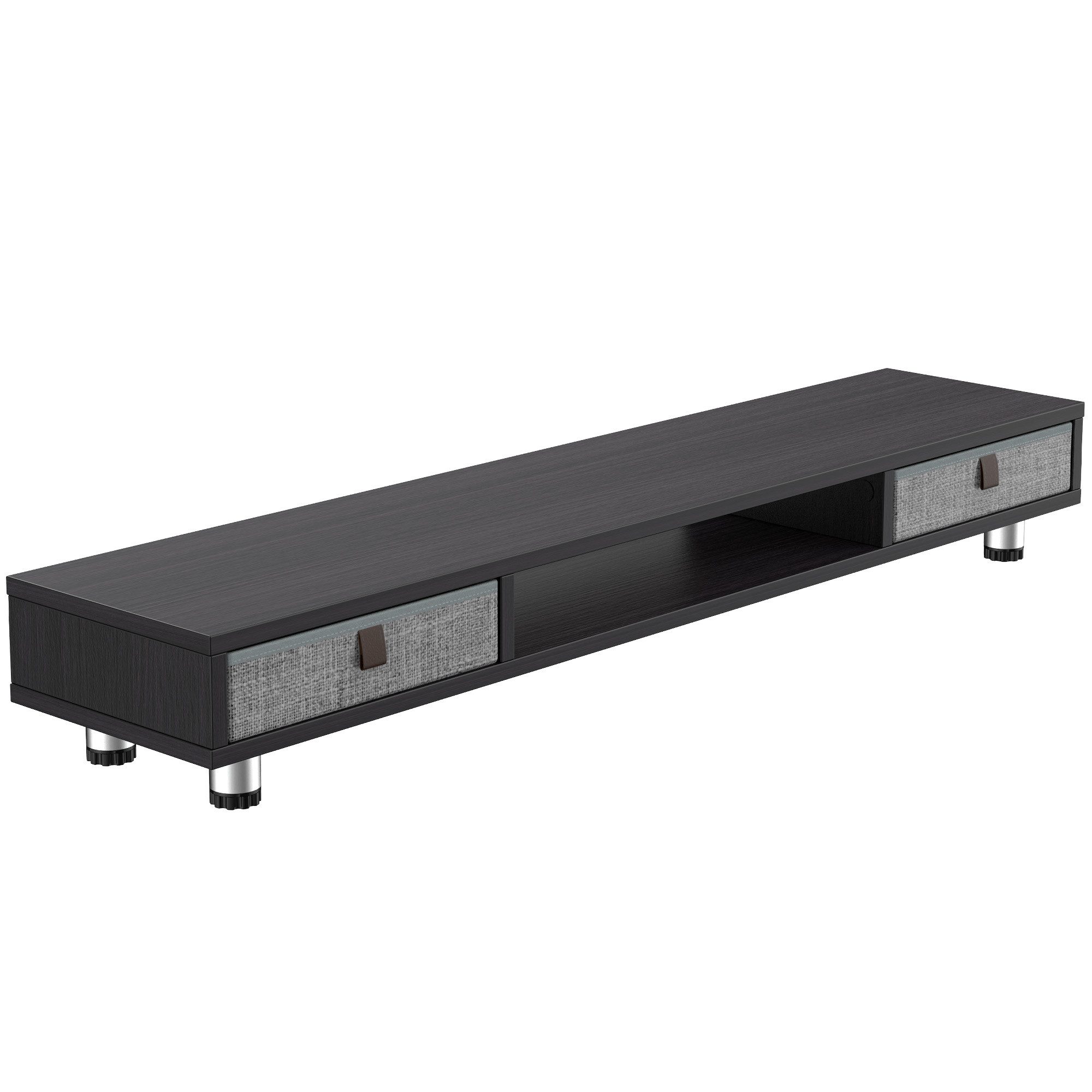 Monitorständer 108 cm breite, höhenverstellbare Bildschirmerhöhung mit Schubladen