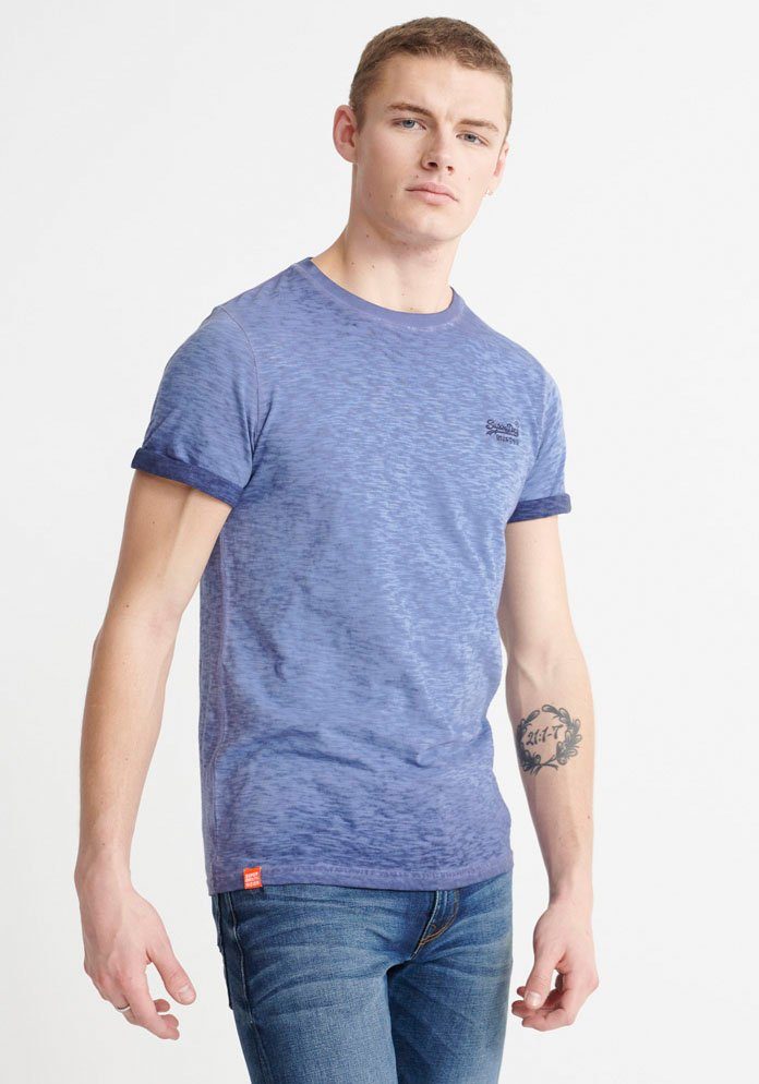 ROLLER Navy Superdry LOW Rich OL TEE T-Shirt
