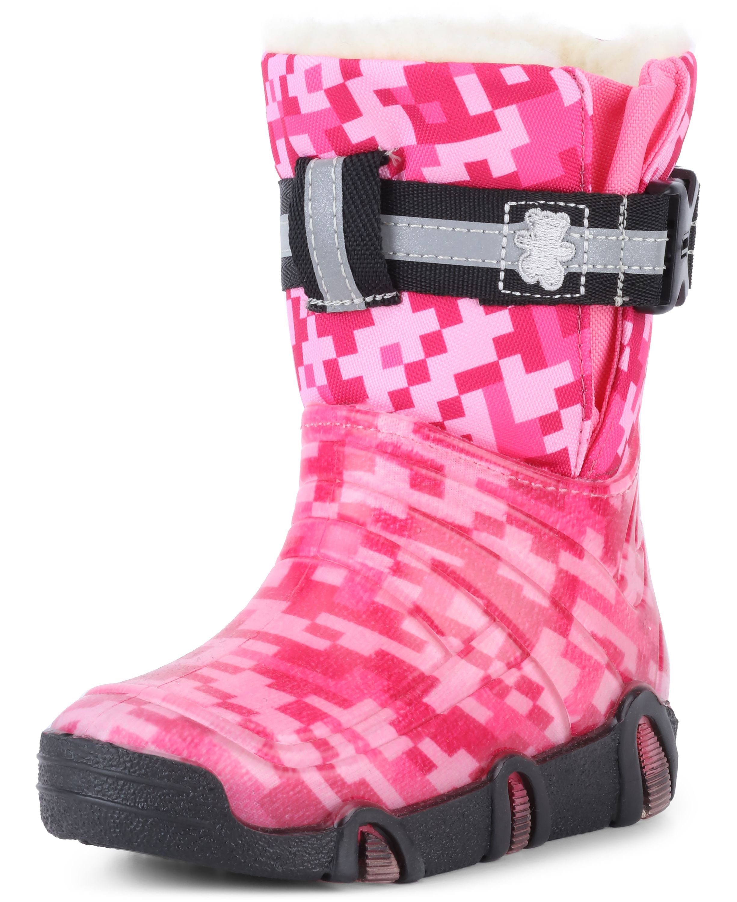 Kinder Mädchen Jungen Schneestiefel Gummistiefel gefüttert LAZT008 Gummistiefel