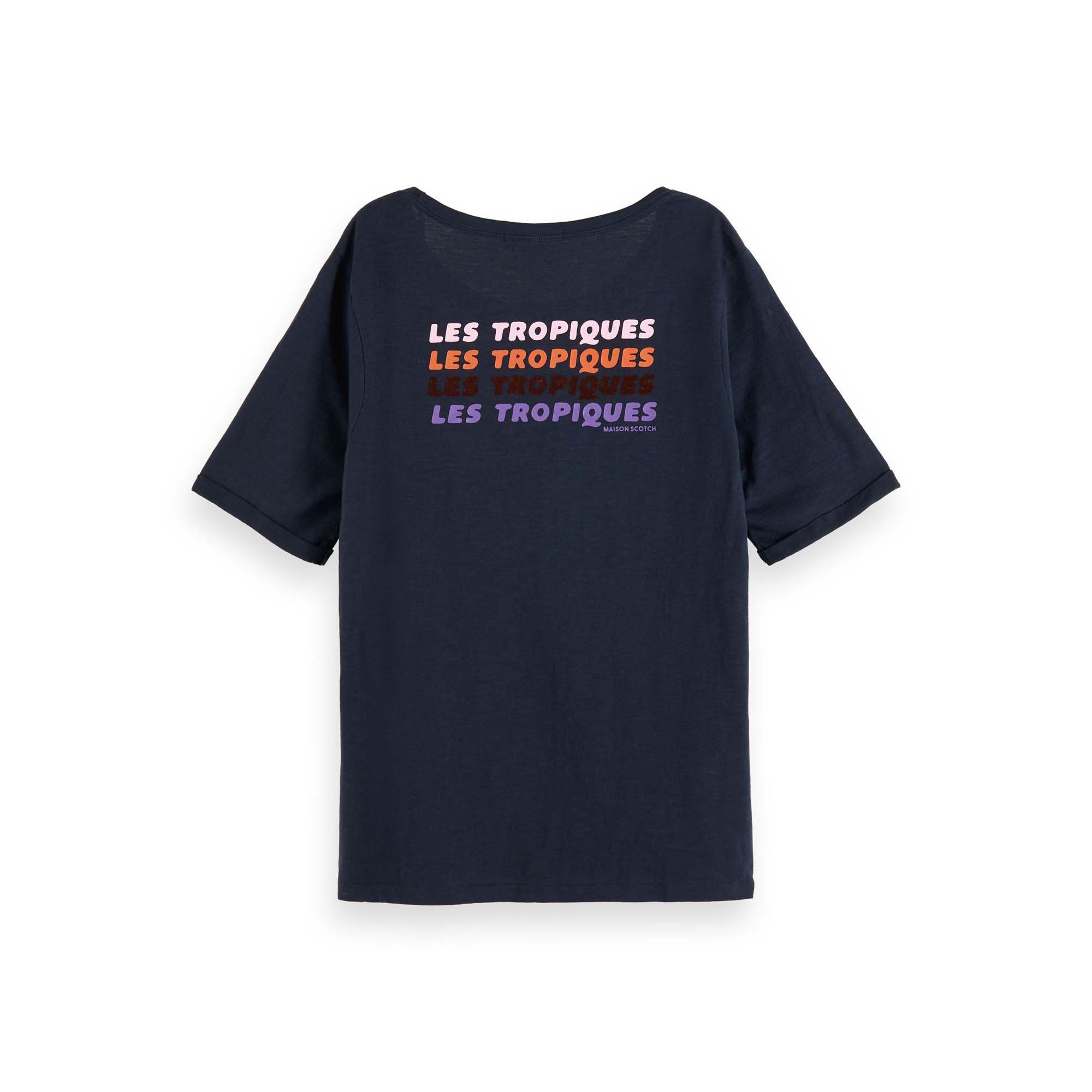 Maison Scotch T-Shirt Maison Scotch Damen T-Shirt Relaxed Fit Artwork Tee 156208