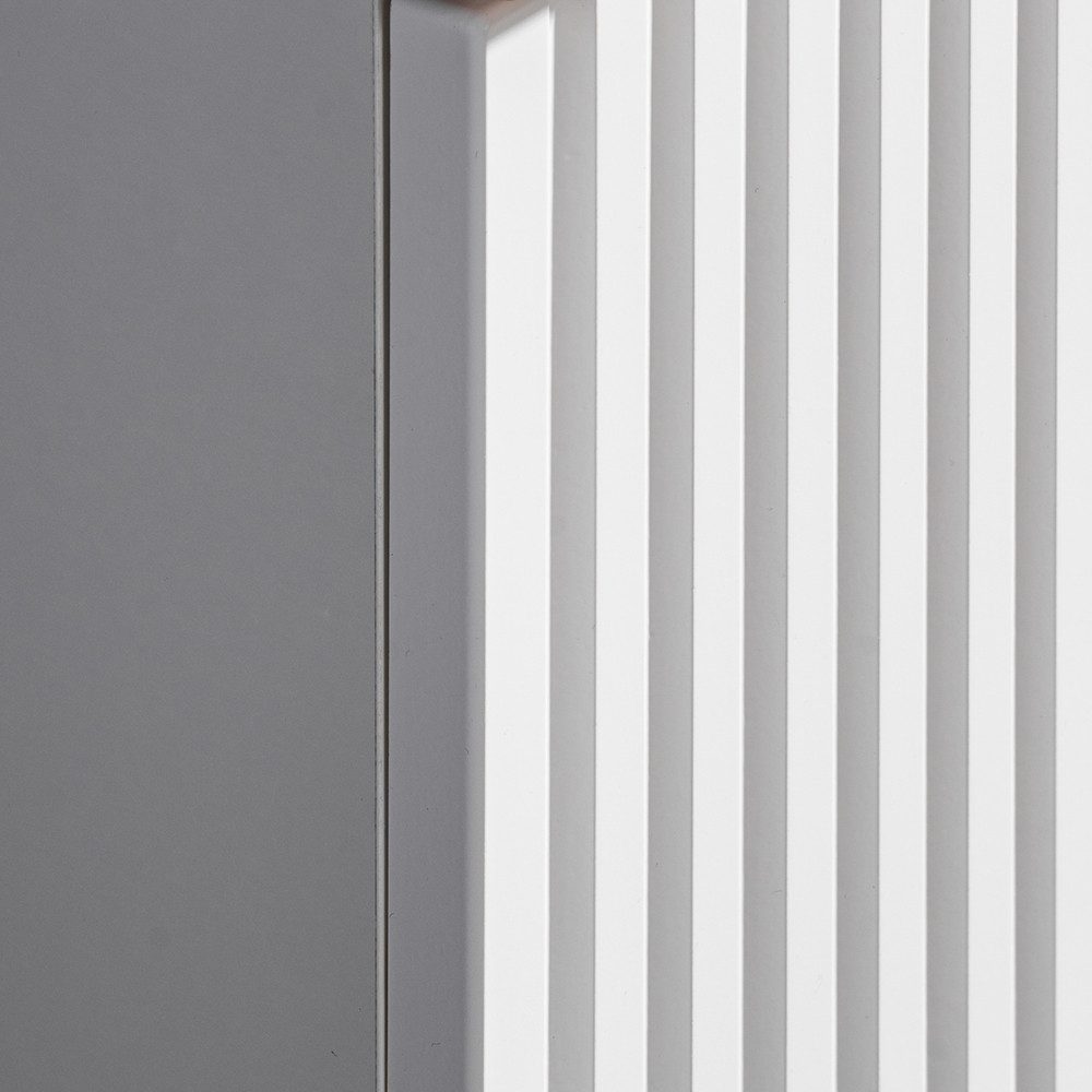 Lomadox Hochschrank NEWPORT-56-WHITE Badschrank, weiß mit gerillter Front, günstig online kaufen