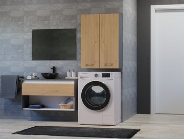 ibonto Waschmaschinenumbauschrank Hochwertiger Badezimmerschrank Über Waschmaschine Platzsparend