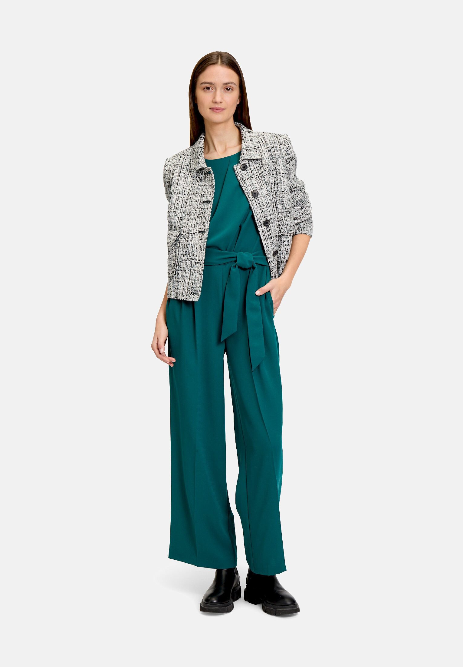 Betty&Co Overall Damen mit Bindegürtel (1-tlg)