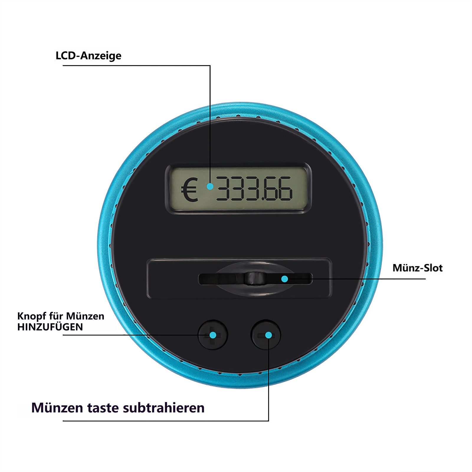 BlingBin Spardose Digitale Euro-Spardose mit LCD-Zähler, günstig online kaufen