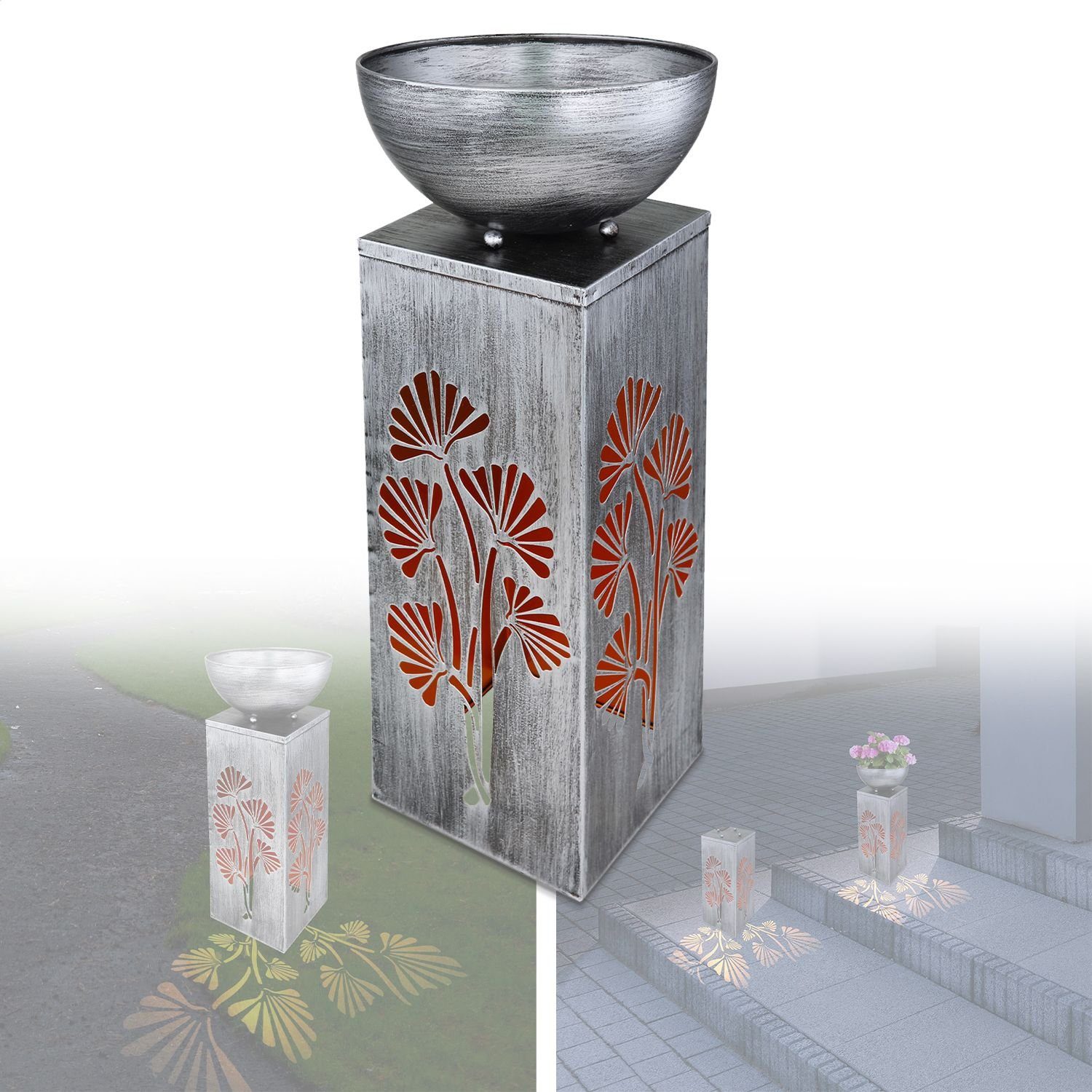 bmf-versand LED Solarleuchte Solarleuchte Garten Pflanzsäule Solarlampe Pfl günstig online kaufen