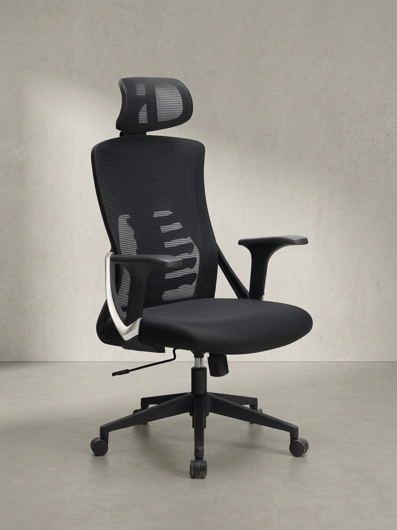 KADIMA DESIGN Bürostuhl Drehstuhl Mesh, ergonomischer Chefsessel, Lordosenstütze, Kopfstütze (Lordosenstütze 4-fach höhenverstellbar, Armlehnen, Hartbodenrollen), Mesh-Netzgewebe, S-Form, Lordosenstütze 4-fach, Kopfstütze verstellbar