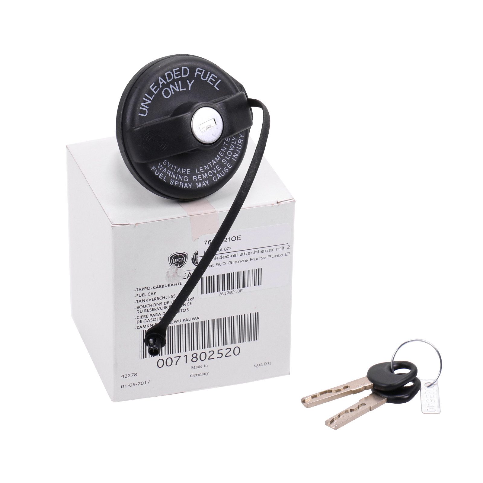 FIAT Tankdeckel Original Tankdeckel Tankverschluss abschließbar 71802520, (3-tlg)