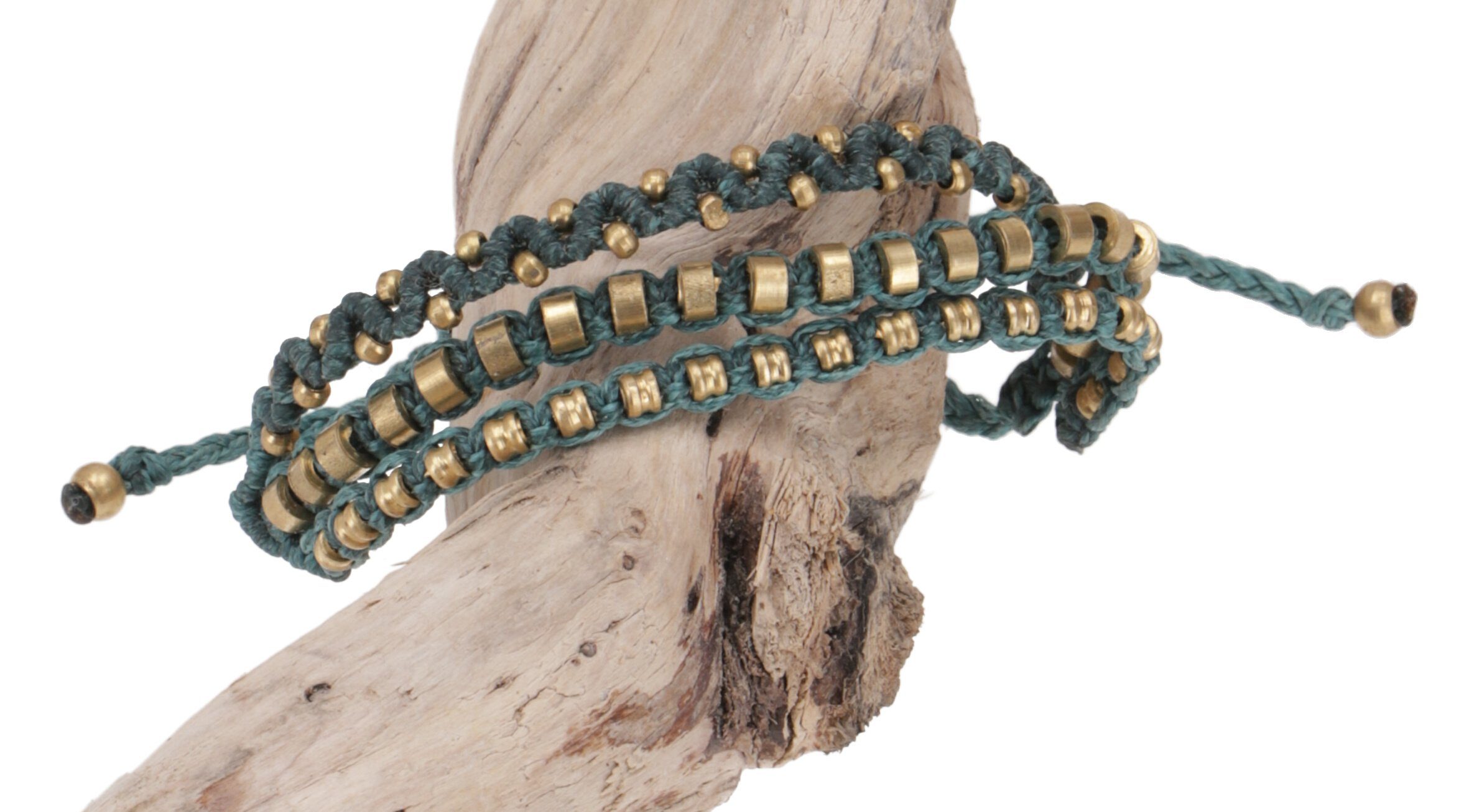 Guru-Shop Armreif Perlenarmband, Makramee Armband, Herren Armband..