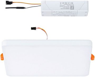 Paulmann LED Einbauleuchte Veluna VariFit Edge IP44 eckig 160x160mm 1000lm dimmbar, LED fest integriert, Tageslichtweiß, LED Einbaupanel ZigBee, App steuerbar, Tunable White Schwarz