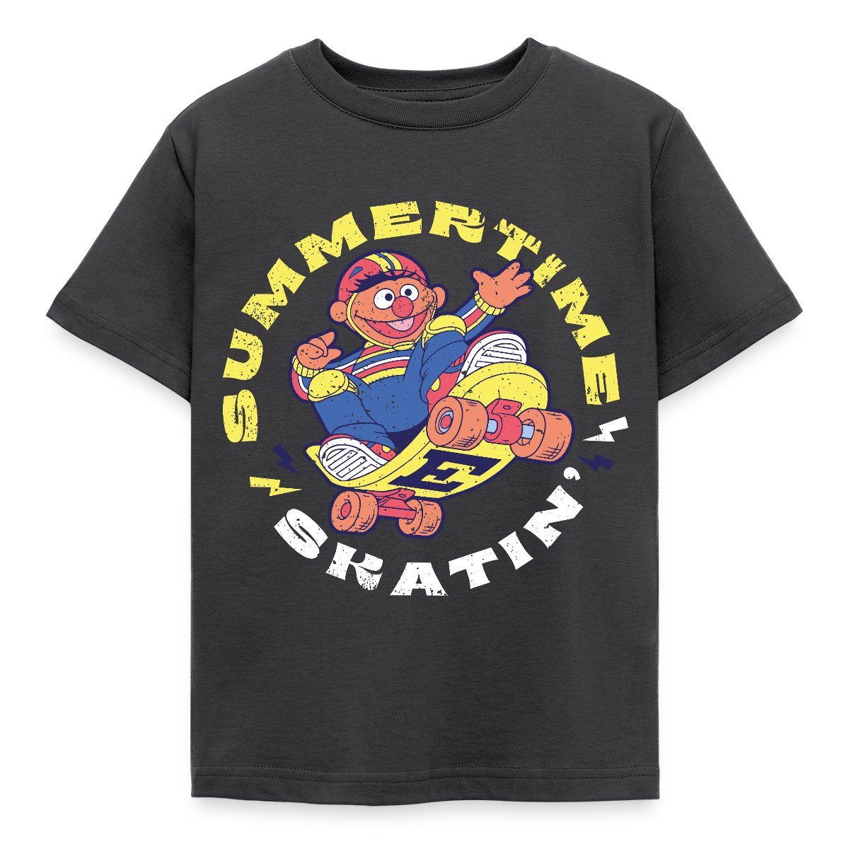 T-Shirt Sesamstraße Ernie Summer Time Skatin' Skate Design Kinder T-Shirt