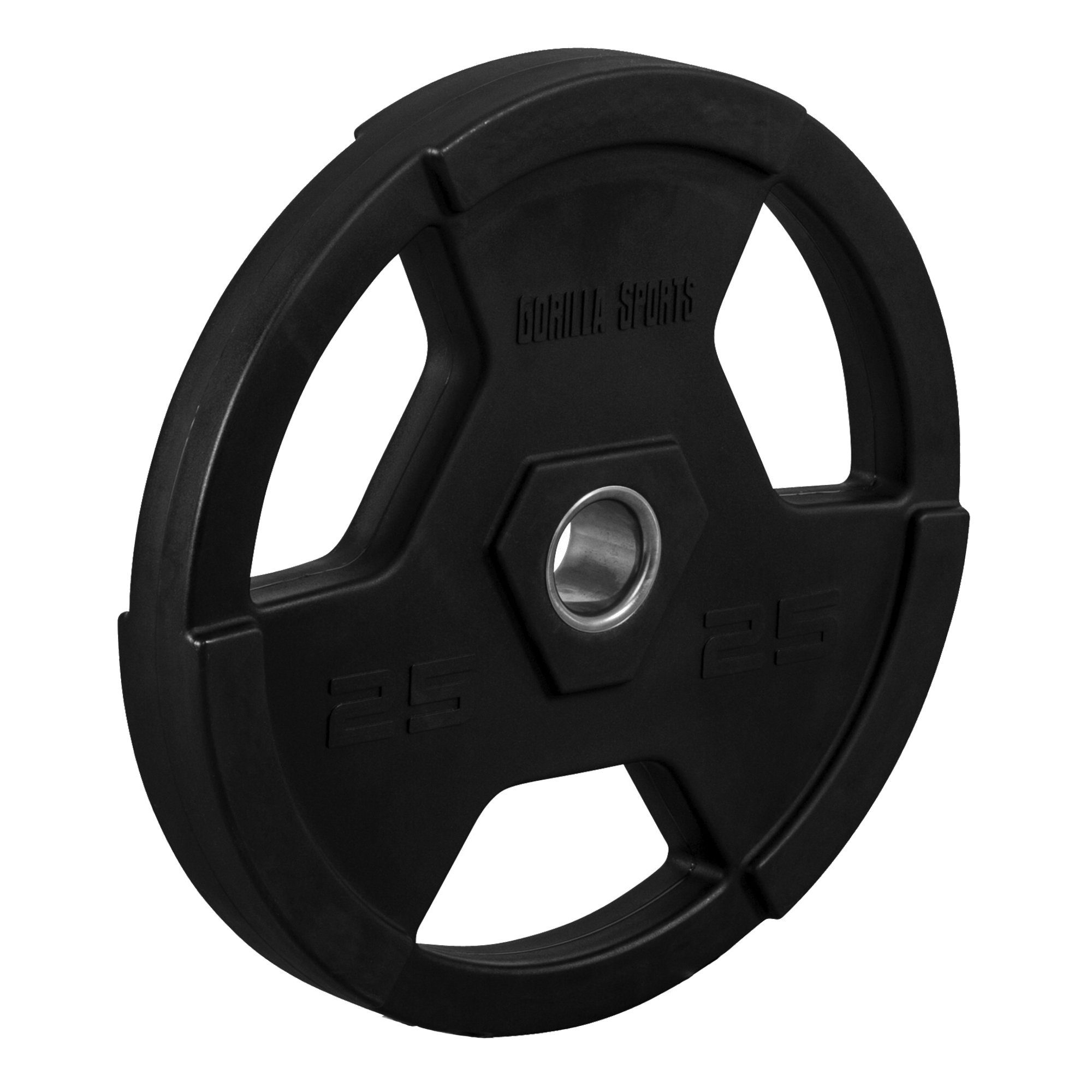 GORILLA SPORTS Hantelscheibe Hantelscheibe Profi 50/51mm Olympia Kunststoff Gripper 1,25-25 KG, 25 kg