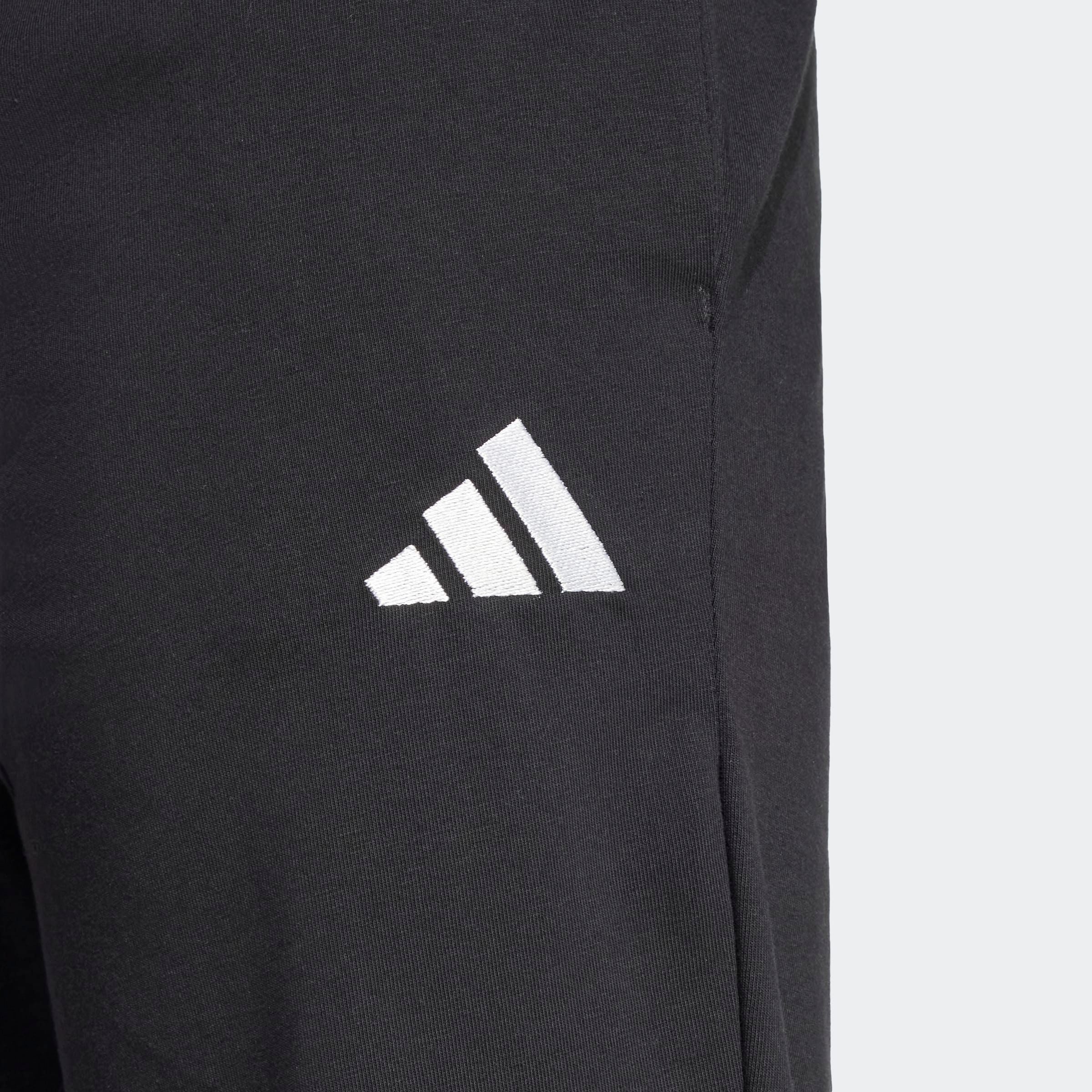 adidas Sportswear Sporthose ESSENTIALS SMALL LOGO SINGLE JERSEY klassische Passform, aus weichem Single Jersey, mit Kordelverschluss