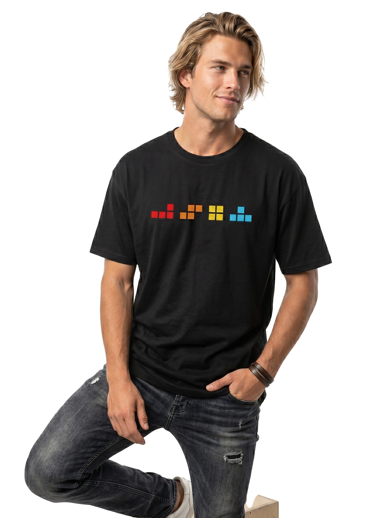 MAKAYA T-Shirt Gaming Logo Retro Design Gamer Motiv Computer Geschenke Herren (Schwarz, Blau, Grau, Grün, Blaugrau, S, XL, 3XL, 4XL, 5XL, L, M, XXL) Baumwolle