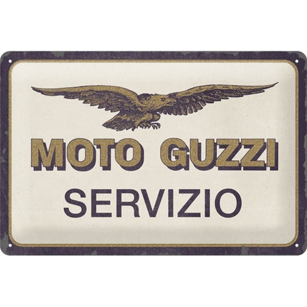 Metallschild Blechschild 20 x 30cm - Moto Guzzi - Servizio