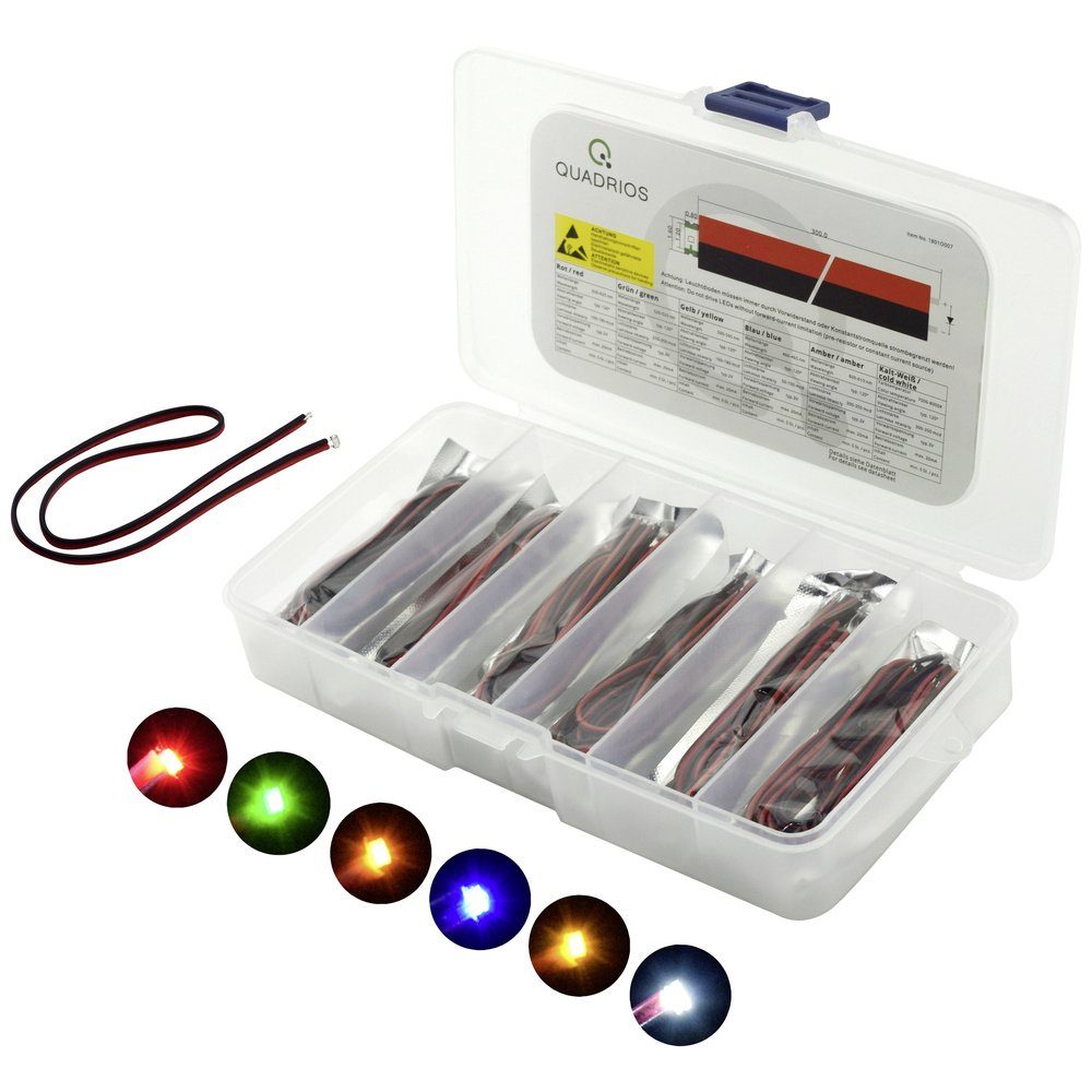 Quadrios LED-Leuchtmittel Quadrios LED-Sortiment Rot, Grün, Gelb, Blau, Weiß, Bernstein 20