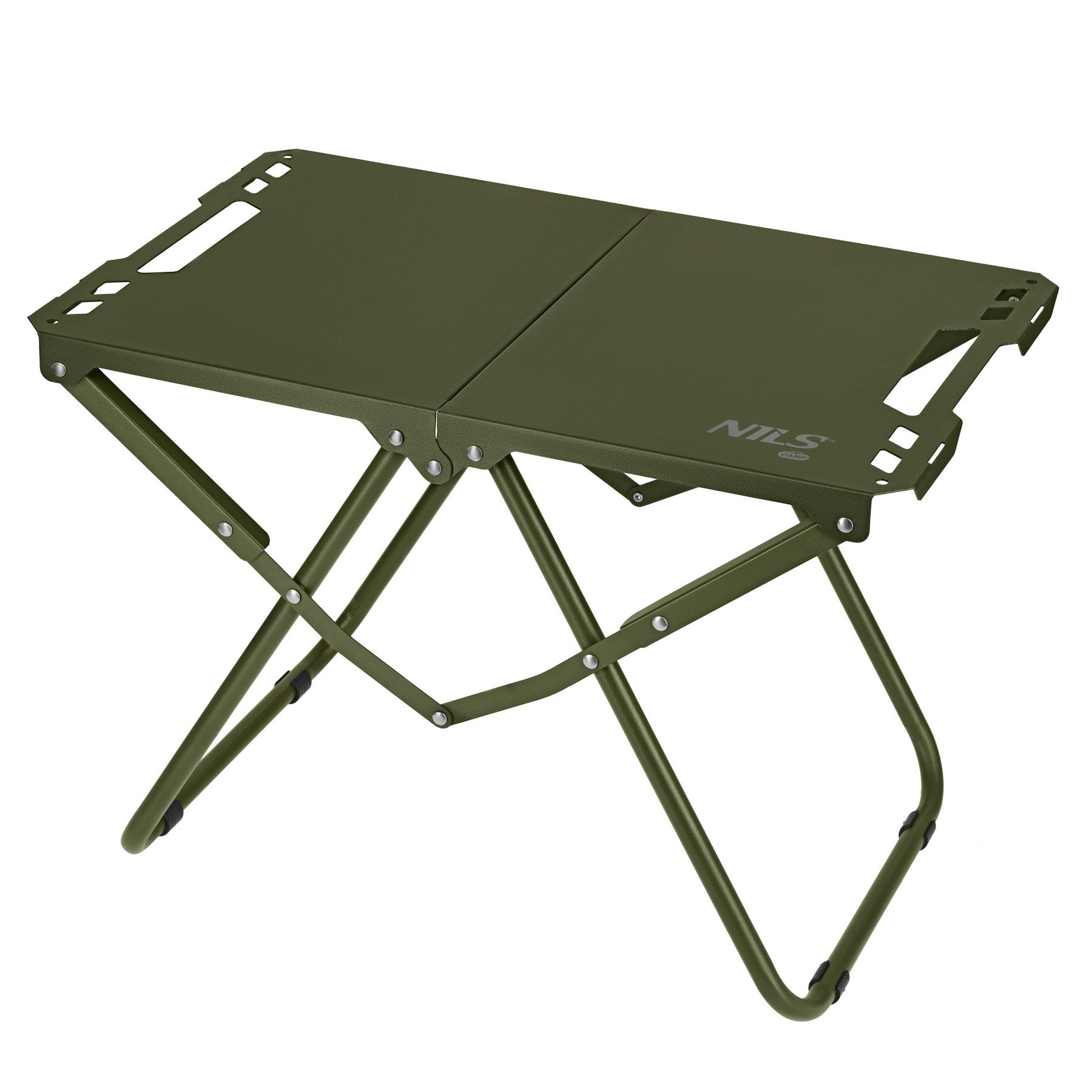 NILS CAMP Gartentisch Campingtisch Klapptisch Beistelltisch (Spar-Set, 1-St., 58 x 36 x 40 cm klappbar), klappbar, Tragegriff, Transporthülle, Stahl
