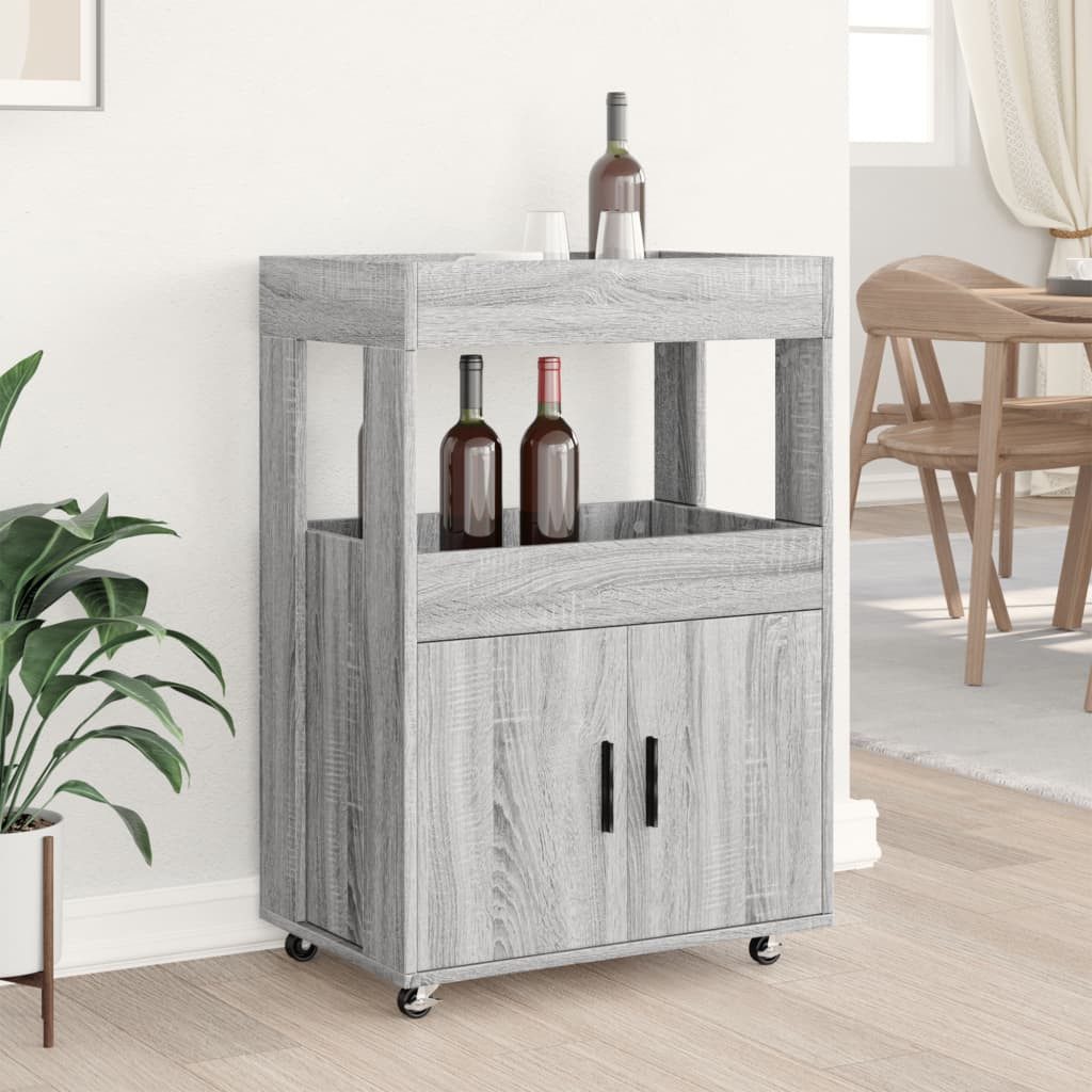 vidaXL Sideboard Barwagen Grau Sonoma 60x39,5x89 günstig online kaufen