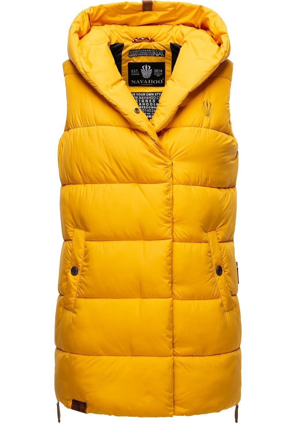 Navahoo Steppweste Madilynaa stylische ärmellose Damen Weste mit Kapuze