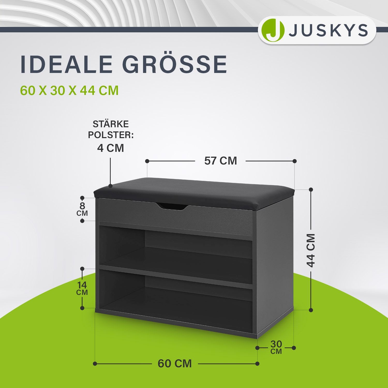 Juskys Schuhregal, mit Klappdeckel, für 6 günstig online kaufen