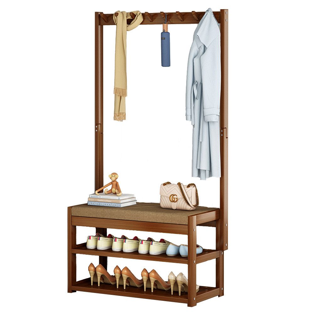 NUODWELL Kleiderständer Garderobenständer mit Sitzbank,Kleiderständer mit H günstig online kaufen