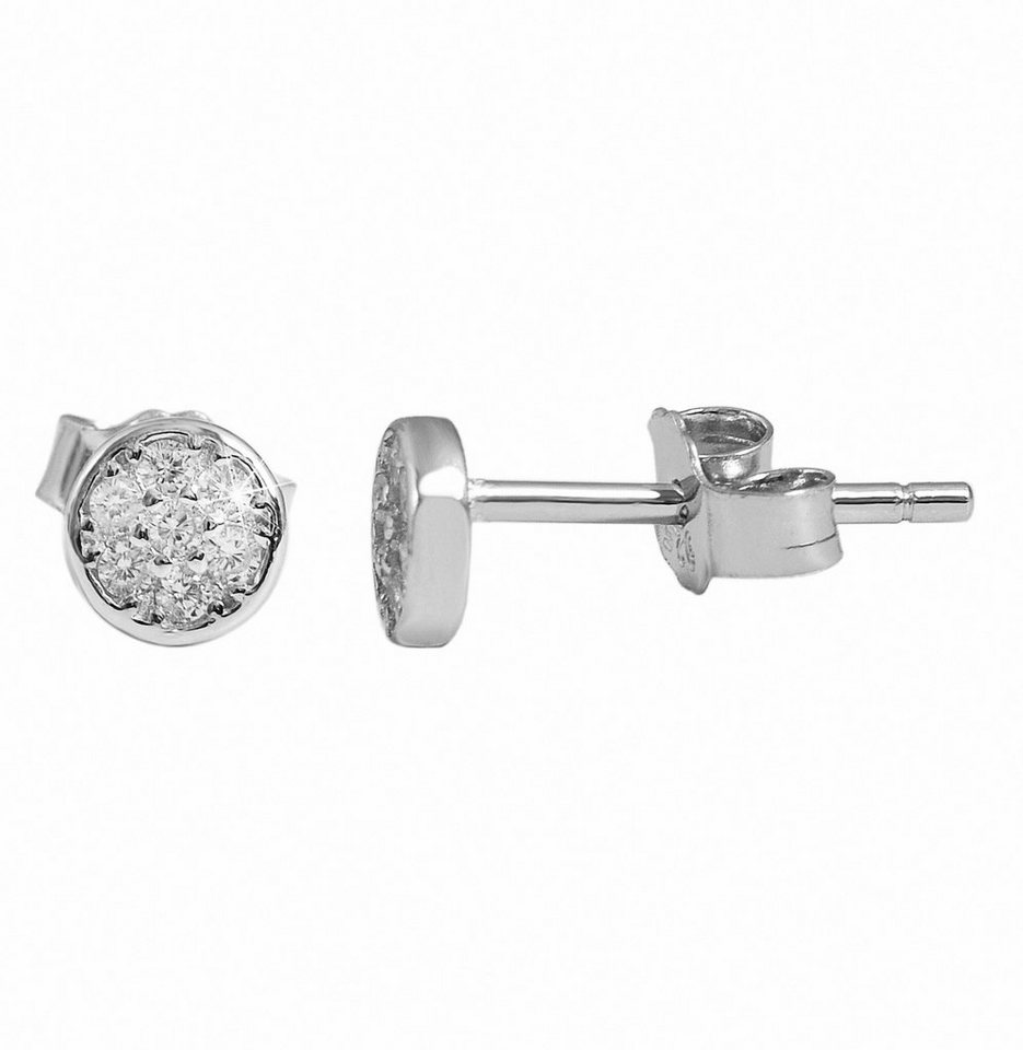 Adelia´s Paar Ohrstecker Ohrstecker aus 925 Silber mit Zirkonia, Besetzt  mit Zirkonia