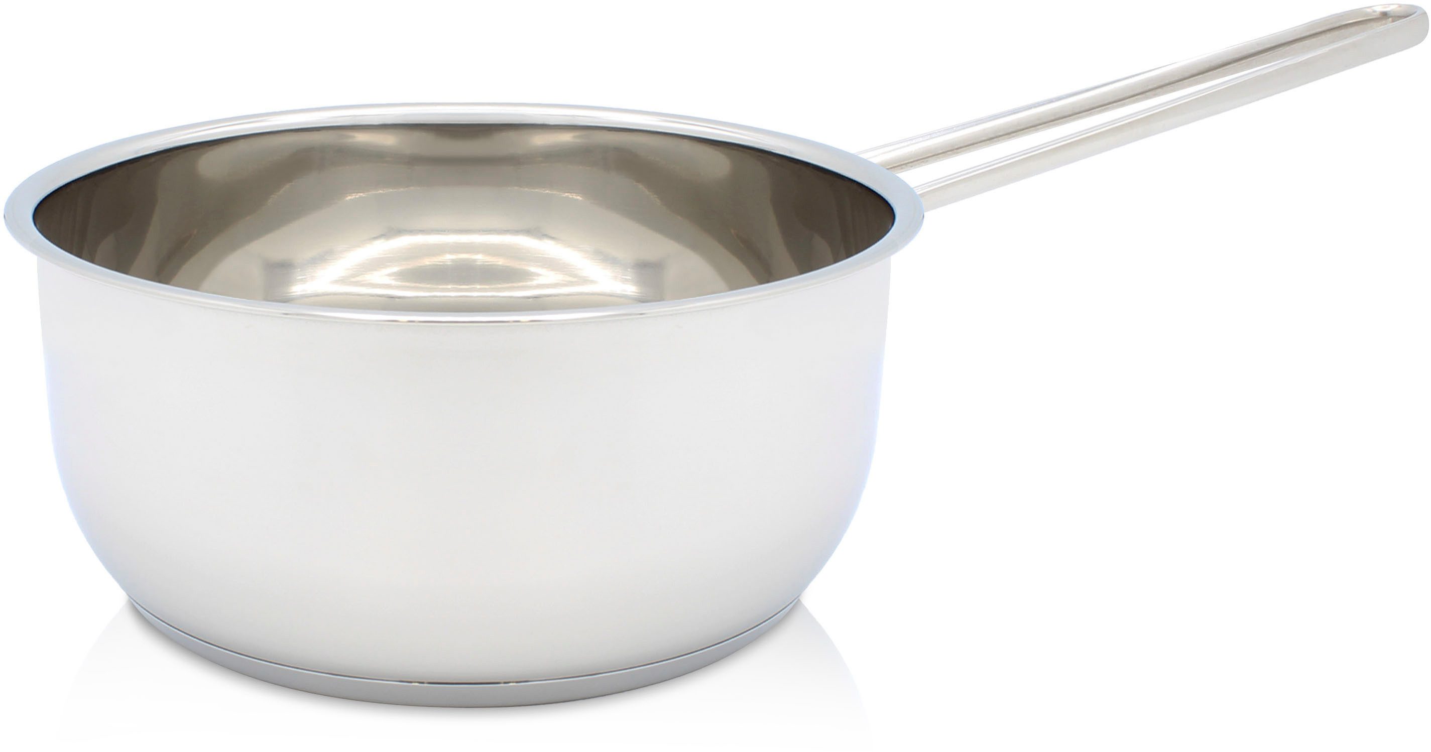 Krüger Kasserolle Saturn, Edelstahl (1-tlg), Ø 16 cm, Glasdeckel für praktisches Sichtkochen