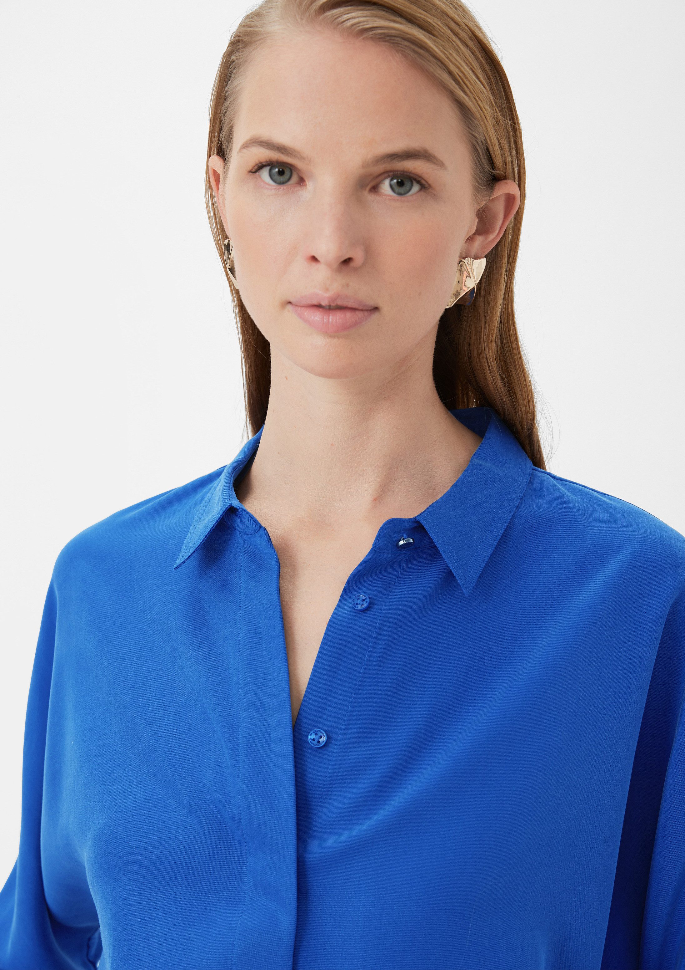 comma Kurzarmbluse Bluse Bluse mit 3/4-Ärmeln