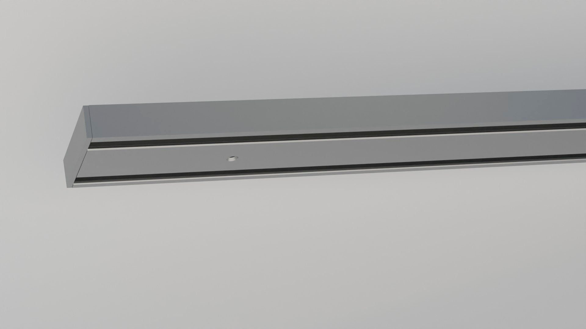 indeko Schienensystem Objektschiene, 2-läufig, Wunschmaßlänge, mit Bohren, verschraubt, Aluminium, Kunststoff, Innenlauf Gardinenschiene, Set inkl. Gleitern & Montagematerial