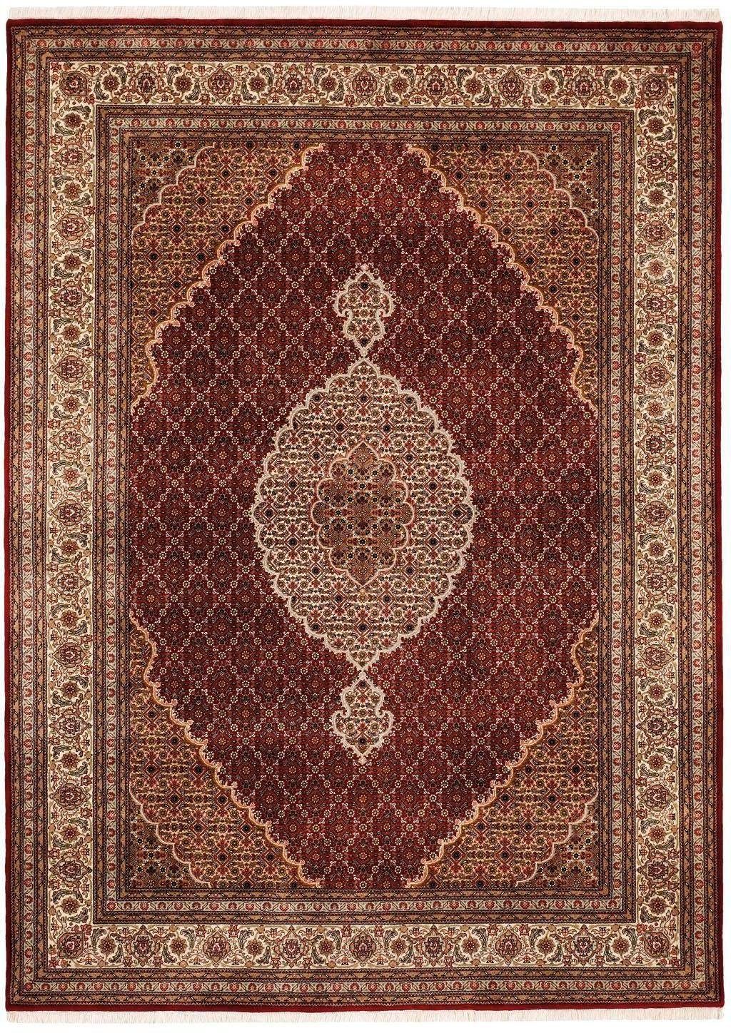 OCI DIE TEPPICHMARKE Läufer Cavari Mahi, rechteckig, Höhe: 5 mm, hochwertig, handgeknüpft, mit Fransen, Wohnzimmer