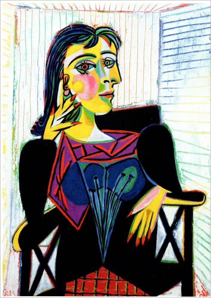 Postkarte Kunstkarte Pablo Picasso "Portrait Maar" Dora