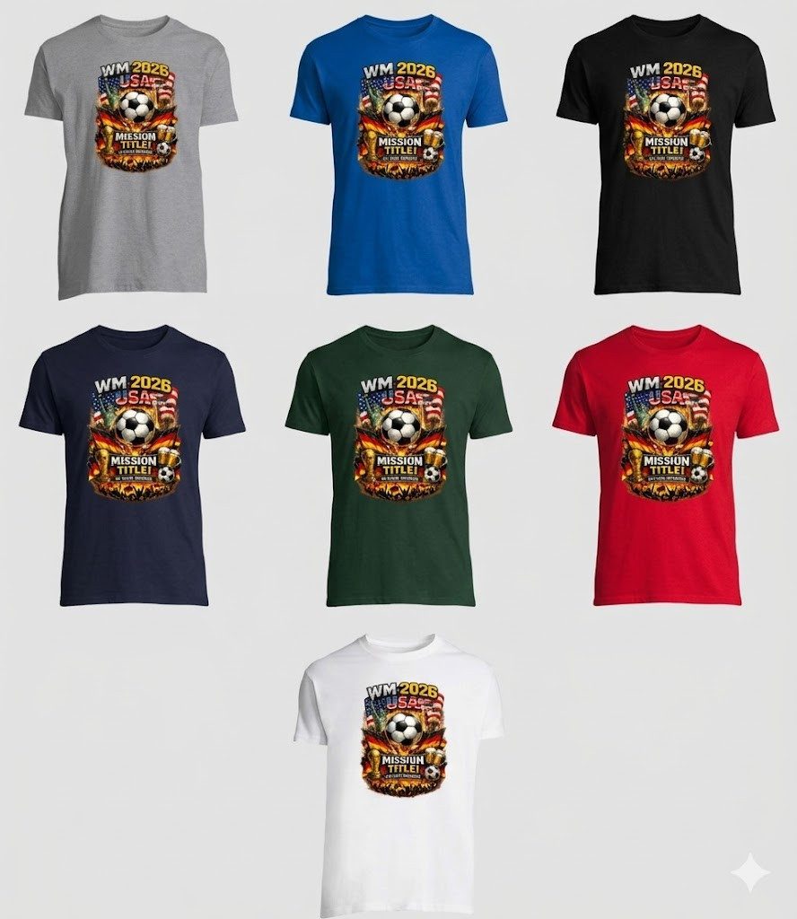 Blondie & Brownie T-Shirt UrbanGoal WM26 Streetwear Herren Tee (Einzelprodukt, Einzelartikel) WM 2026 USA Herren T-Shirt Fußball Deutschland Fan Streetwear Look